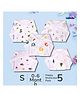 LazyToddler Muslin Nappy Set of 5  Small  (ALP)