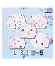 LazyToddler Muslin Nappy Set of 5  Large  (ALP)