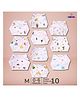 LazyToddler Muslin Nappy Set of 10  Medium (TD)