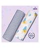 LazyToddler  Cotton Soft Flannel Swaddles Wrap for Newborn Baby Set of 2 (Sun & Blue Line)