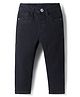 Babyhug Cotton Denim Full Length Washed Jeans With Stretch - Black