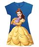 Wear Your Mind Cotton Blend Disney Beauty & The Best Featuring Half Sleeves Bella Character Printed Dress - Royal Blue