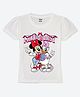 Wear Your Mind Cotton Disney Mickey & Friends Featuring Half Sleeves Minnie Mouse & Daisy Duck Printed Tee - White