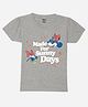 Wear Your Mind Cotton Disney Mickey & Friends Featuring Half Sleeves Minnie Mouse & Daisy Duck Printed Tee - Grey