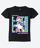 Wear Your Mind Cotton Knit Mickey & Friends Featuring Half Sleeves Daisy Duck Printed Tee - Black