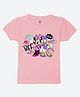 Wear Your Mind Cotton Knit Mickey & Friends Featuring Half Sleeves Minnie Mouse & Daisy Duck Characters Printed Tee - Pink