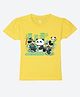 Wear Your Mind Cotton Knit Mickey & Friends Featuring Half Sleeves Minnie Mouse & Mickey Mouse Characters Printed Tee - Yellow