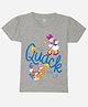 Wear Your Mind Cotton Knit Mickey & Friends Featuring Half Sleeves Daisy Duck Characters Printed Tee - Grey