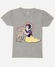 Wear Your Mind Cotton Knit Disney Snow White Featuring Half Sleeves Character Printed Tee - Grey