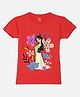 Wear Your Mind Cotton Knit Disney Princess Featuring Half Sleeves Mulan Character Printed Tee - Red