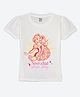 Wear Your Mind Cotton Knit Disney Tangled Featuring Half Sleeves Rapunzel Printed Tee - White