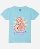 Wear Your Mind Cotton Knit Disney Tangled Featuring Half Sleeves Rapunzel Printed Tee - Sky Blue