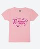 Wear Your Mind Cotton Knit Disney Beauty & the Beast Featuring Half Sleeves Belle Character Printed Tee - Pink