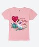 Wear Your Mind Cotton Knit Disney Beauty & The Beast Featuring Half Sleeves Belle Character Printed Tee - Pink