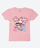 Wear Your Mind Cotton Knit Disney Winnie The Pooh Featuring Half Sleeves Character Printed Tee - Pink