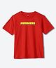 Wear Your Mind Cotton Knit Marvel Avengers Featuring Half Sleeves Characters Back Printed Oversized Tee - Red