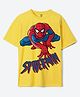 Wear Your Mind Cotton Knit Marvel Featuring Half Sleeves Spiderman Printed Tee - Yellow