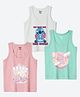 Wear Your Mind Cotton Blend Knit Pack Of 3 Disney Featuring Sleeveless Lilo & Dumbo Printed Vests - Multi Colour