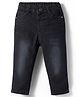 Babyhug Denim Full Length Washed Jeans With Stretch - Black