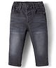 Babyhug Denim Full Length Washed Jeans With Stretch - Charcoal Grey