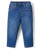 Babyhug Denim Full Length Washed Jeans with Stretch -Blue