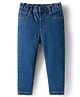Babyhug Denim Full Length Washed Jeans with Stretch - Blue