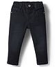 Babyhug Denim Full Length Washed Jeans with Stretch - Black