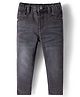 Babyhug Denim Full Length Washed Jeans with Stretch - Grey