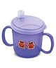 Reliance PLAST Cotton Candy Hard Spout Non Spill Sipper Cup With Handle Dark Blue - 150 ml