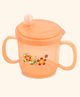 Reliance PLAST Cotton Candy Hard Spout Non Spill Sipper Cup With Handle Dark Orange - 150 ml