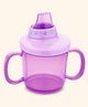 Reliance PLAST Bright Baby Hard Spout Non Spill Sipper Cup With Handle Dark Purple - 150 ml