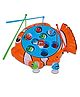 Sanjary battery operated rotating disc Fishing Game Series  with 9 fish and 3 rod fishing toy for kids color design may vary