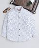 BAATCHEET Cotton Full Sleeves Floral & Paisleys Printed Shirt - White