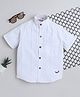 BAATCHEET Cotton Half Sleeves Striped Shirt - White