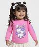The Souled Store Cotton Knit Hello Kitty Featuring Full Sleeves Character Printed Tee - Pink
