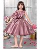 Lagorii Satin Sleeveless Floral Applique & Butterflies Patch Detailed Dress - Pink