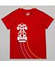 The Sandbox Clothing Co Cotton Knit Half Sleeves Racing Car Printed Tee - Red