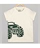 The Sandbox Clothing Co Cotton Knit Half Sleeves Monster Truck Printed Tee - Cream