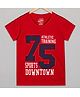 The Sandbox Clothing Co Cotton Knit Half Sleeves Downtown Text Printed Tee - Red