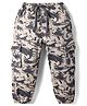 Babyhug Twill Full Length Trousers with Stretch & Camouflage Print - Beige
