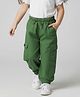 Babyhug Twill Full Length Solid Trouser With Stretch - Olive Green