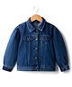 Pine Kids Cotton Woven Full Sleeves Solid Denim Jacket - Blue