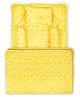 LY'L-SUN Baby Bedding Set, Baby Mattress, 2 Bolsters, 1 Pillow & Comforter (5-Pieces), Lemon Checks