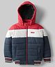 Pine Kids Woven Full Sleeves Hooded Padded Jacket With Color Block Design - Multicolor