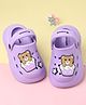 Cute Walk by Babyhug Clogs With Back Strap Closure & Teddy Applique - Purple