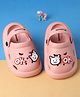 Cute Walk by Babyhug Clogs With Back Strap Closure & Kitten Applique - Pink