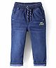Babyhug Denim Full Length Washed Jeans With Stretch - Blue