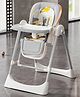 StarAndDaisy Baby High Chair Galaxy 2in1 Rocking Dining Chair 4 Level Reclining Position, Adjustable Height, Locking Wheels, 5 Point Safety Belt, Grey