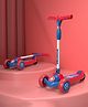 StarAndDaisy Glider Toddler Scooter for Kids Foldable 3 Wheel Kick Scooter with LED Lights &5 Adjustable Height Blue