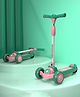 StarAndDaisy Glider Toddler Scooter for Kids Foldable 3 Wheel Kick Scooter with LED Lights &5 Adjustable Height Pink